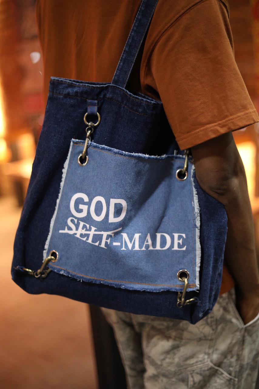 Denim Tote Bag - Dark Blue