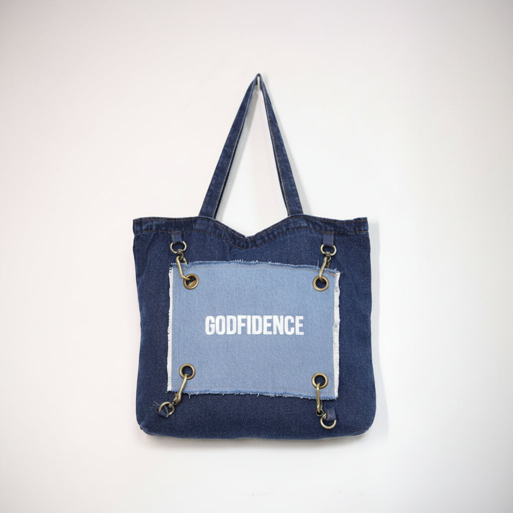 Denim Tote Bag - Dark Blue